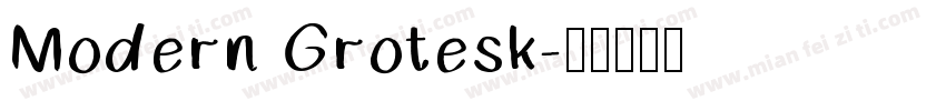 Modern Grotesk字体转换